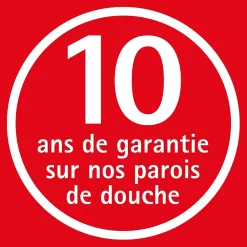 Paroi De Douche| Paroi de douche fixe à l'italienne l.100xH.200cm, Walk In, verre transparent 6mm, profilé noir mat, Schulte New Style