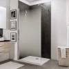 Paroi De Douche| Paroi de douche fixe à l'italienne l.120xH.190cm, Walk In, verre transparent anticalcaire 6mm, décor Brouillard, Schulte NewStyle