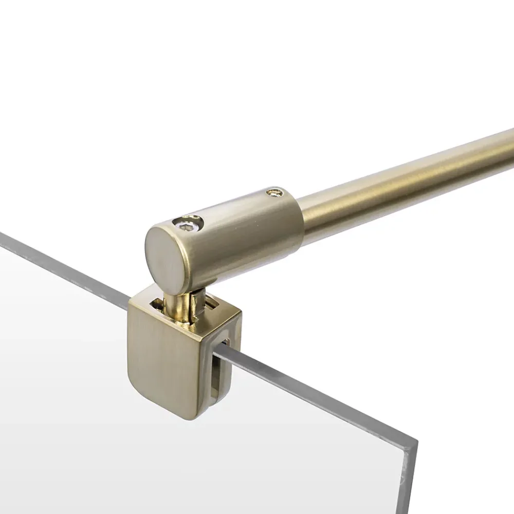 Paroi de douche fixe à l'italienne l.120xH.200cm, Walk In, verre transparent anticalcaire 6mm, profilé doré mat, Schulte NewStyle