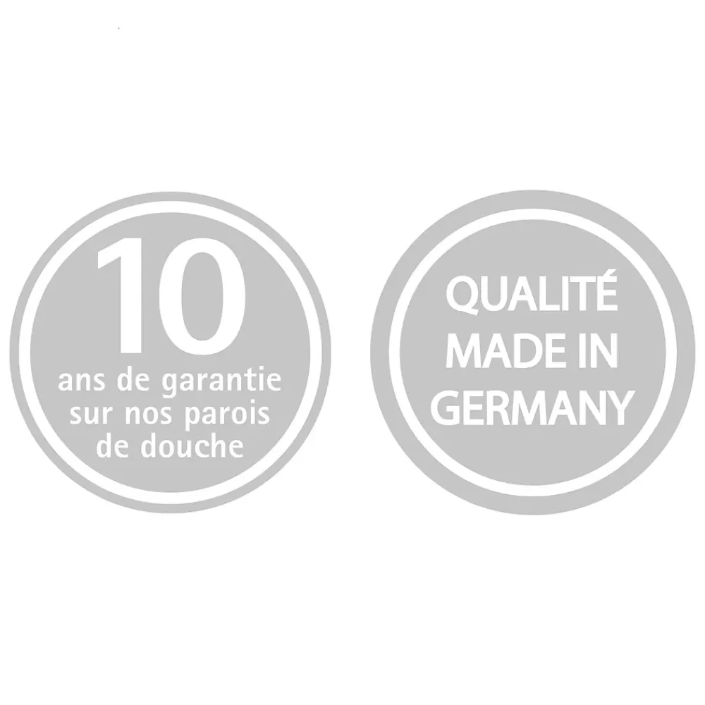 Paroi de douche fixe à l'italienne l.120xH.200cm, Walk In, verre transparent anticalcaire 6mm, profilé doré mat, Schulte NewStyle