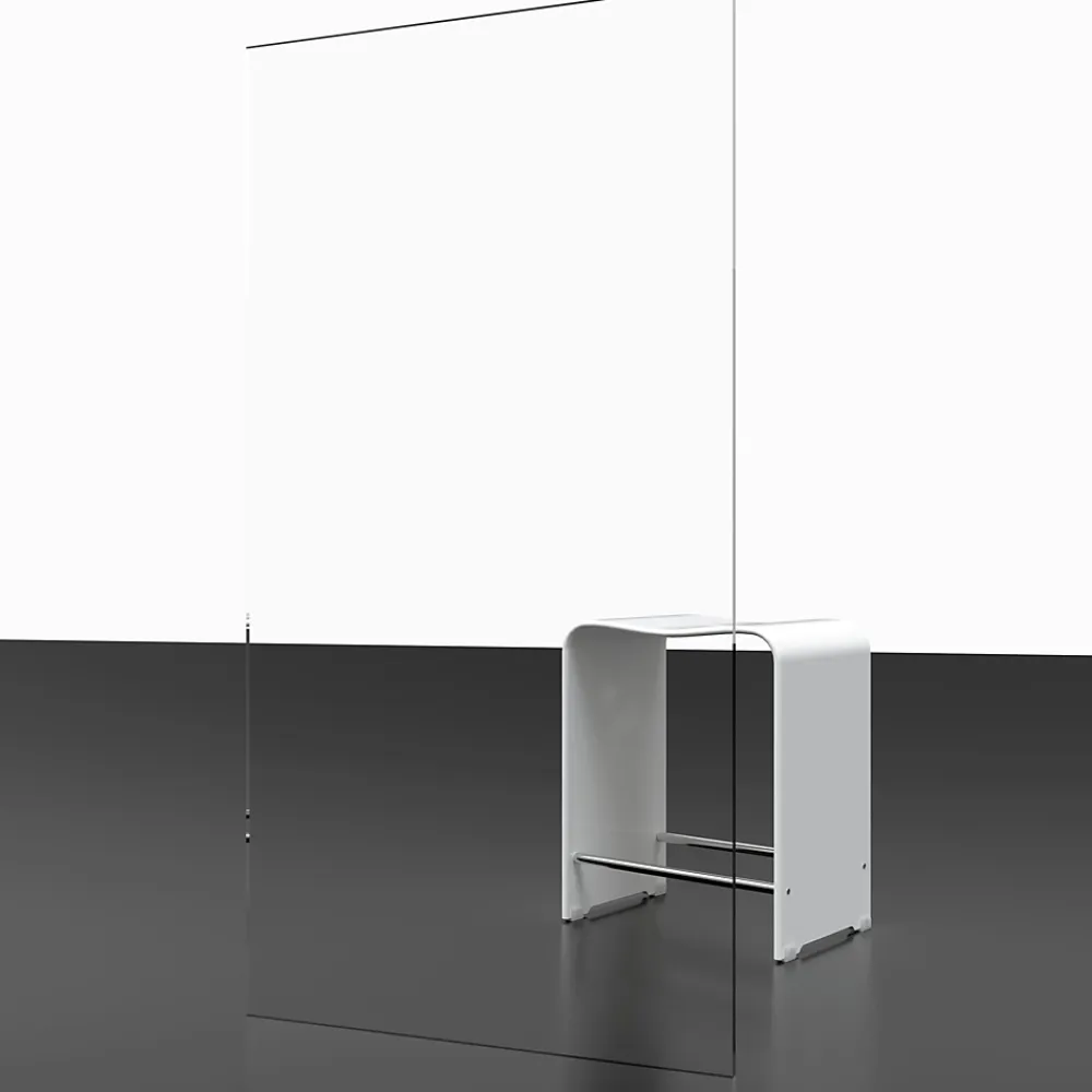 Paroi De Douche| Paroi de douche fixe à l'italienne l.120xH.200cm, Walk In, verre transparent anticalcaire 6mm, profilé cuivré, Schulte NewStyle