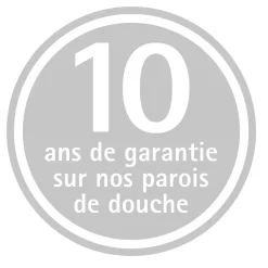 Paroi De Douche| Paroi de douche fixe à l'italienne l.100xH.200cm, Walk In, verre transparent anticalcaire 6mm, profilé cuivré, Schulte NewStyle