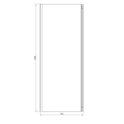Paroi De Douche|GoodHome Paroi de douche fixe l.80 x H.195 cm, bandes miroir, profilés alu chrome, Ledava