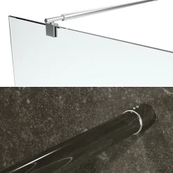 Saniverre Paroi de douche Italienne ROMA H.200 x 130 cm verre 10 mm opaque -