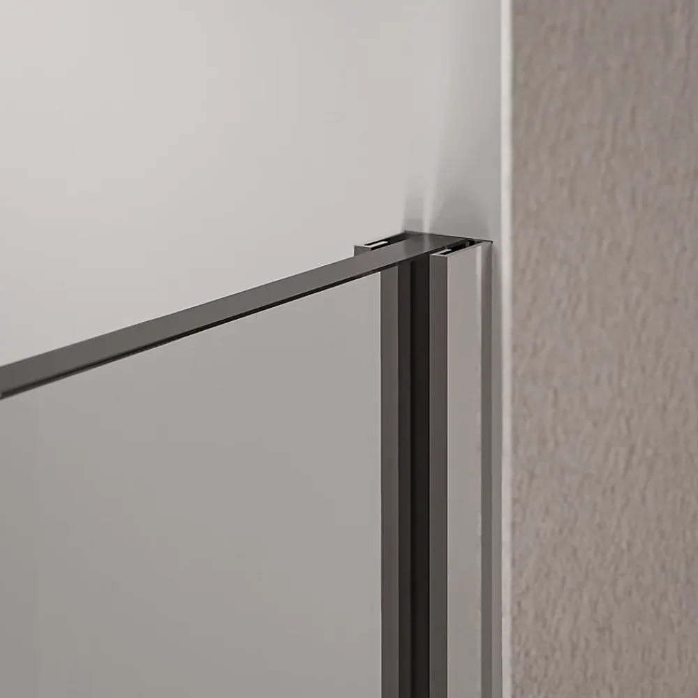 Paroi De Douche| Paroi de douche italienne 90x220cm, verre NANO 10mm, profilé mural inox chrome, sans profilé sol - EX102-2