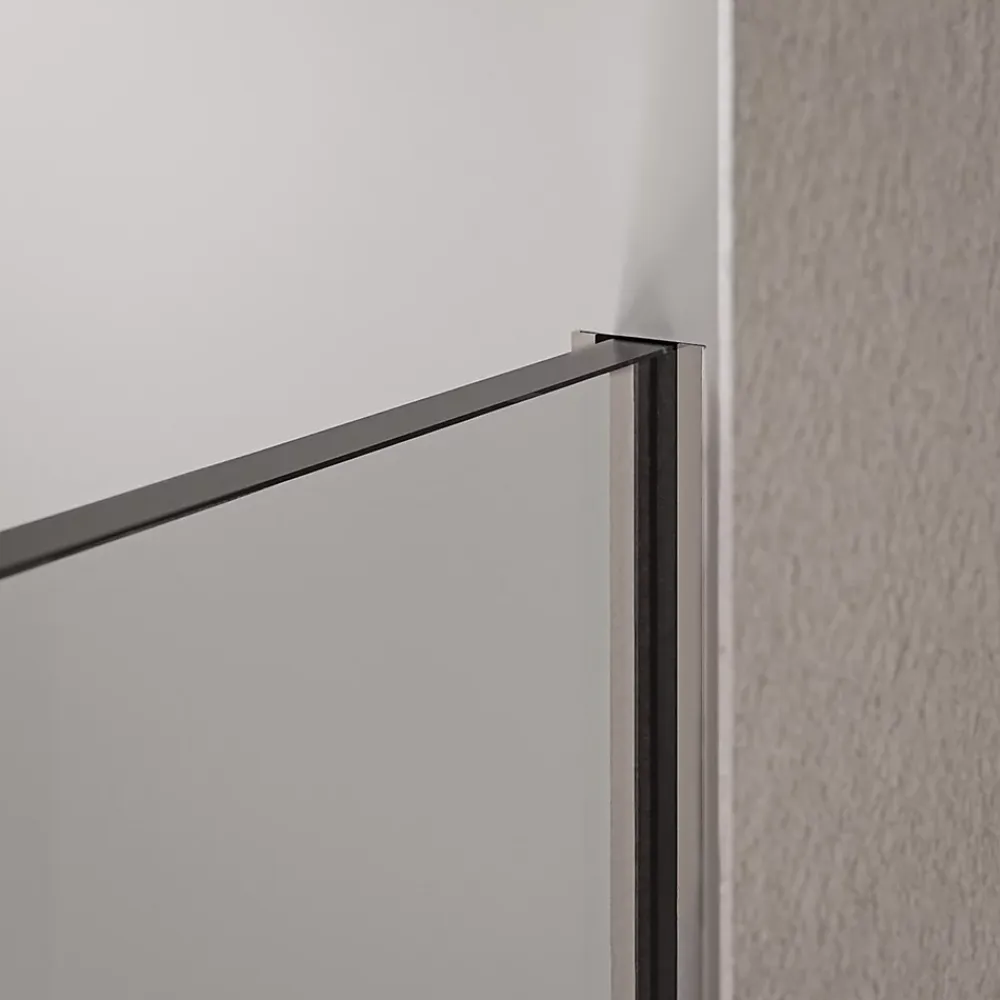 Paroi De Douche| Paroi de douche italienne 90x220cm, verre NANO 10mm, profilé mural inox chrome, sans profilé sol - EX102-2