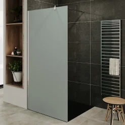 Saniverre Paroi de douche Italienne ROMA H.200 x 140 cm verre 10 mm opaque -