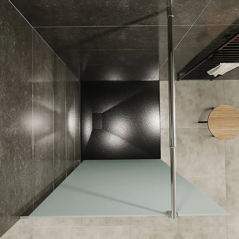 Saniverre Paroi de douche Italienne ROMA H.200 x 170 cm verre 10 mm opaque -