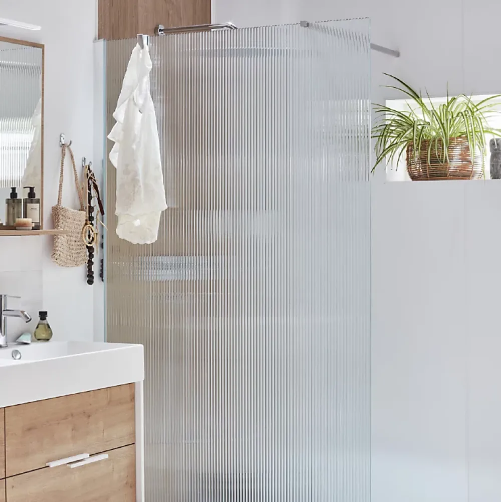 Paroi De Douche| Paroi de douche JACOB DELAFON Contra flute 100cm + kit profilé Chromé