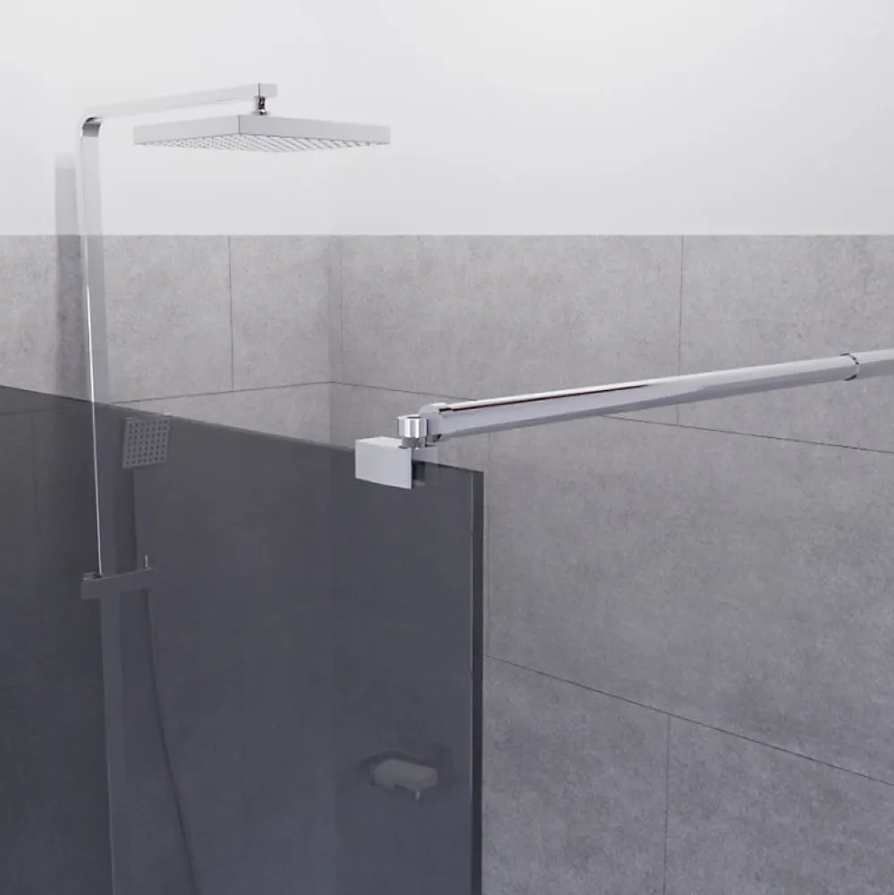 Paroi De Douche|Cuisibane Paroi de douche miroir effet fumé 100 cm PSYCHE - Verre 8 mm securit