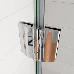 Paroi De Douche|AICA Sanitaire Paroi de Douche Pivotante - 8 mm Verre Anticalcaire - 80 x190 cm avec Porte-Serviette Intégré - alu Chrome