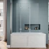 Paroi De Douche Pliante 130x130cm SIRHONA Porte de douche , Pare Baignoire 3 volets