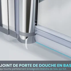 Paroi De Douche Pliante 130x130cm SIRHONA Porte de douche , Pare Baignoire 3 volets