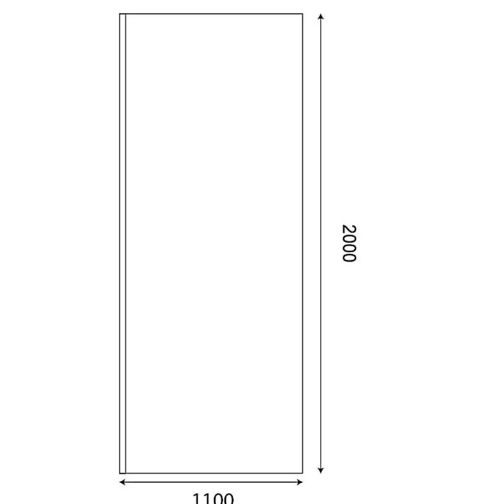 Paroi De Douche|Cuisibane Paroi de douche 110x200 cm fixe CALYPSO - Verre 8 mm anticalcaire