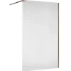Paroi De Douche|Essebagno Paroi de douche 120x200 cm verre anticalcaire 6mm avec barre de fixation en aluminium Cuivre Brossé