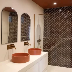 Paroi De Douche|Essebagno Paroi de douche 120x200 cm verre anticalcaire 6mm avec barre de fixation en aluminium Cuivre Brossé