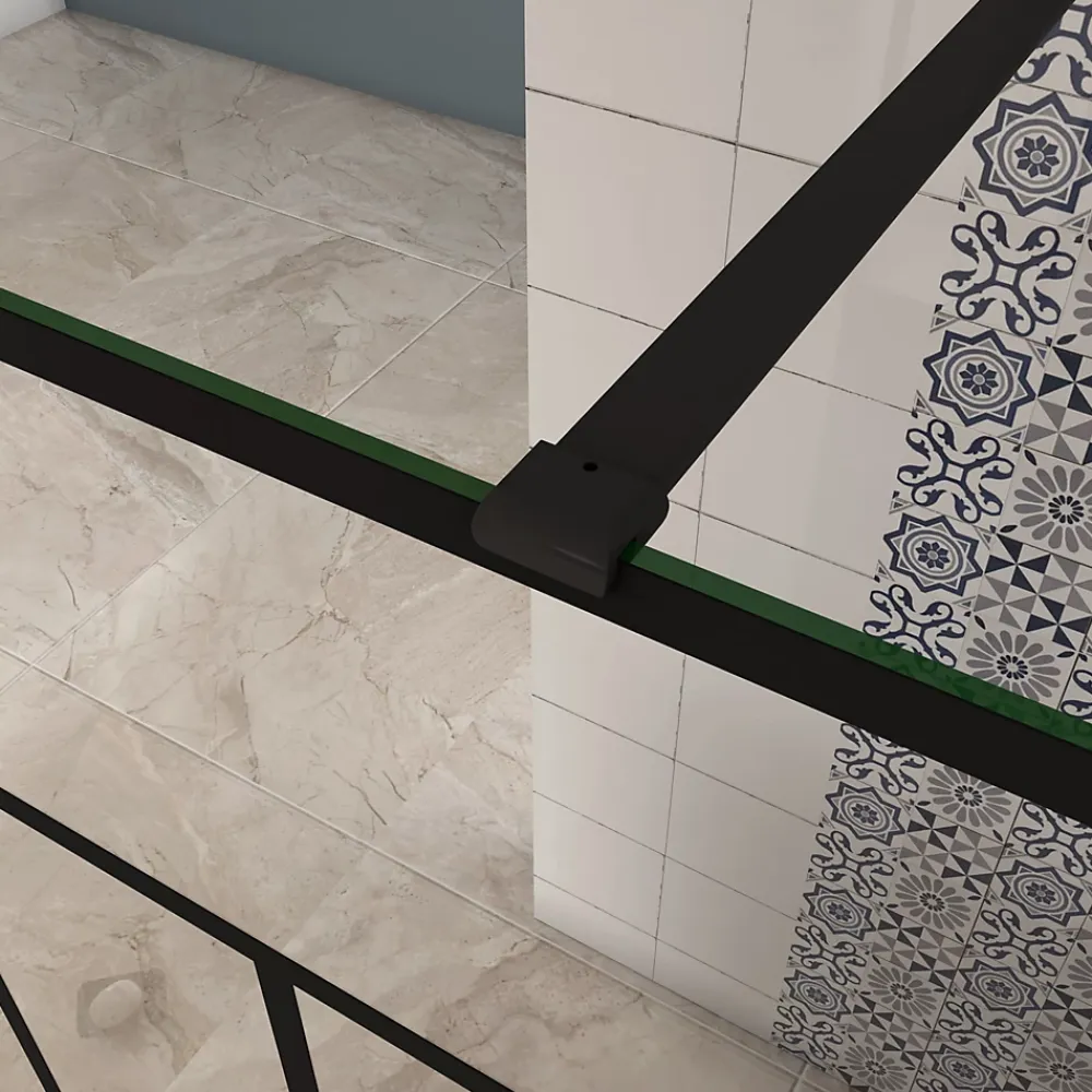 Paroi De Douche| paroi de douche 120x200cm,avec une barre de fixation 90cm,en 8mm verre anticalcaire,Paroi douche italienne,Conception et intimité