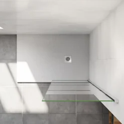 Paroi De Douche| paroi de douche 120x190cm,6mm verre anticalcaire avec bandes horizontales sérigraphiées,barre de fixation extensible 73-120cm