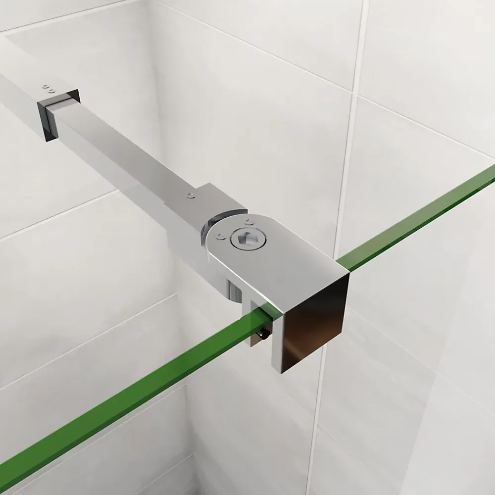 Paroi De Douche| paroi de douche 120x190cm,6mm verre anticalcaire avec bandes horizontales sérigraphiées,barre de fixation extensible 73-120cm
