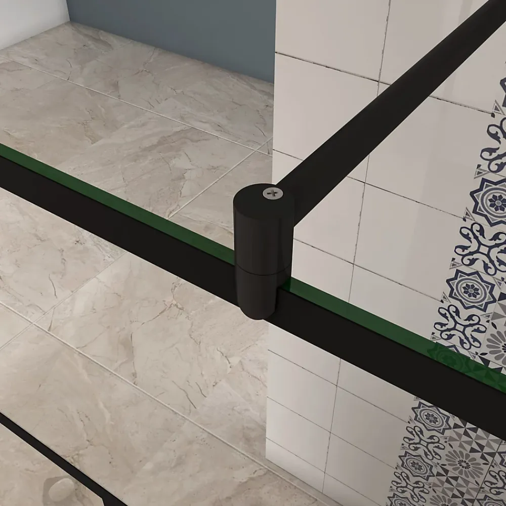 Paroi De Douche| paroi de douche 100x200cm,Paroi douche italienne industrielle,avec une barre de fixation extensible ronde,Conception et intimité