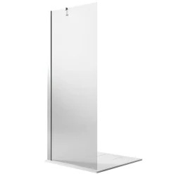 Idralite Paroi douche Walk In 86CM H190 Verre Transparent avec Traitement Anticalcaire mod. Flip