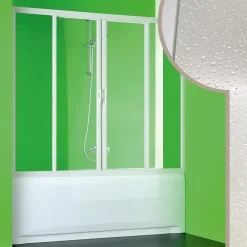 Forte Paroi Pare-Baignoire 170 CM en acrylique mod. Plutone 2 avec ouverture centrale