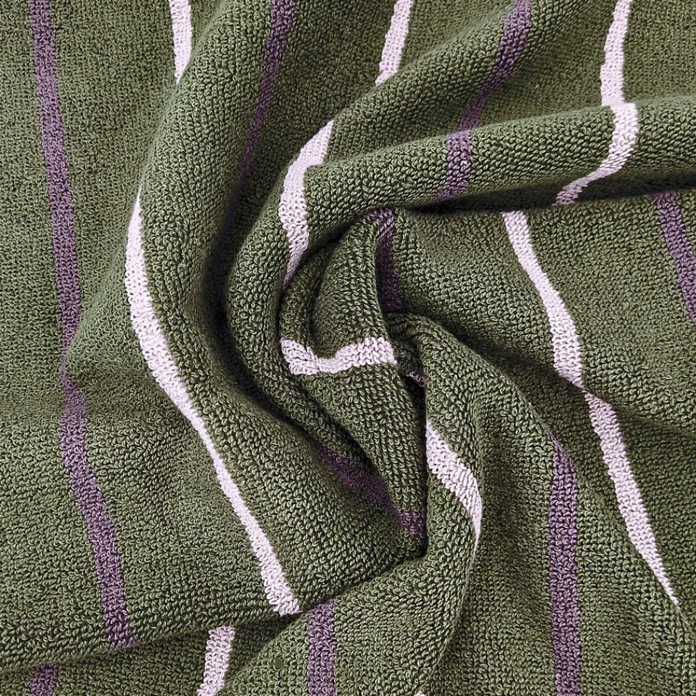 Serviette De Bain|Linnea Parure de bain 5 pièces BOLD éponge en coton 500 g/m² vert Kaki