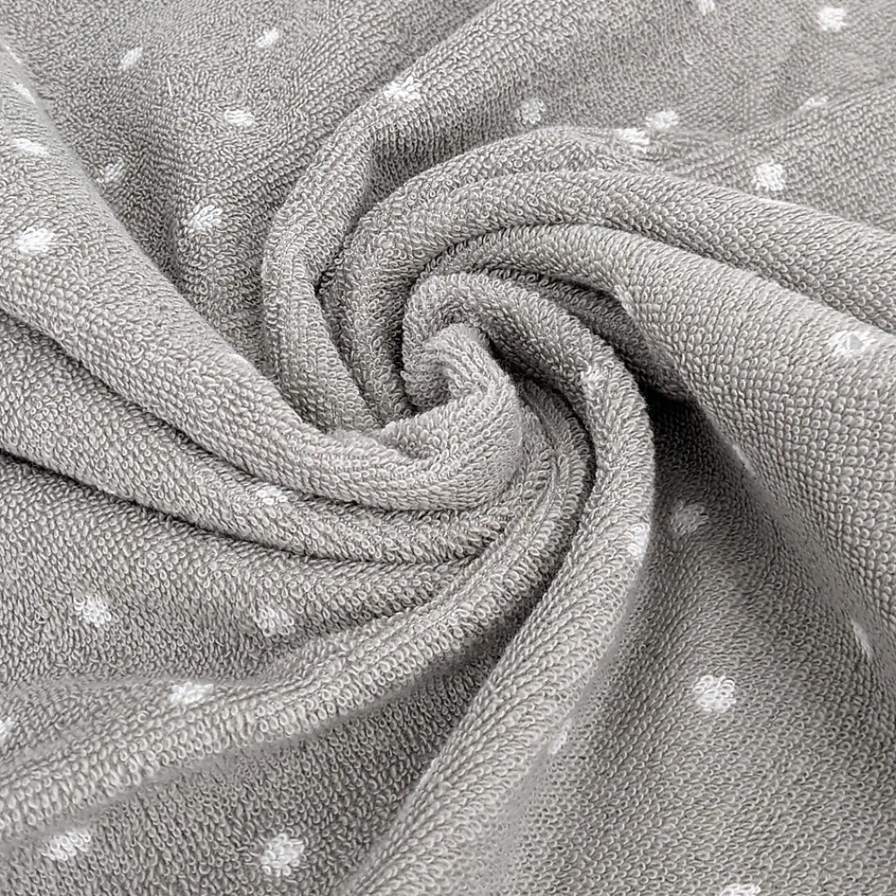 Serviette De Bain|Linnea Parure de bain 7 pièces collection EFFICIENT DOTS gris lunar