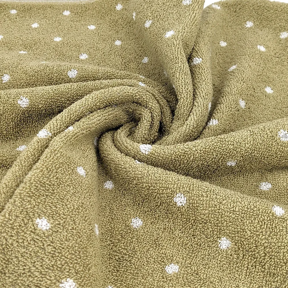 Linnea Parure de bain 7 pièces collection EFFICIENT DOTS vert olive