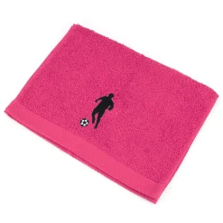 Linnea Parure de bain 8 pièces coton 550g/m2 PURE FOOTBALL Rose Fuchsia