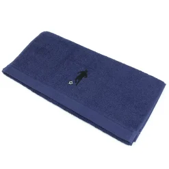 Serviette De Bain|Linnea Parure de bain 8 pièces coton 550g/m2 PURE FOOTBALL Bleu Marine