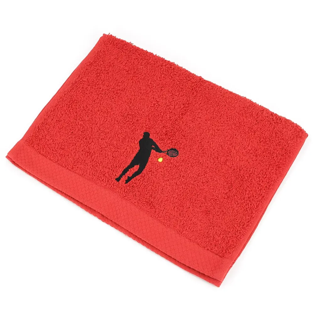 Serviette De Bain|Linnea Parure de bain 8 pièces coton 550g/m2 PURE TENNIS Rouge