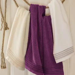 Linnea Parure de bain 6 pièces JULIET Prune 520g/m2