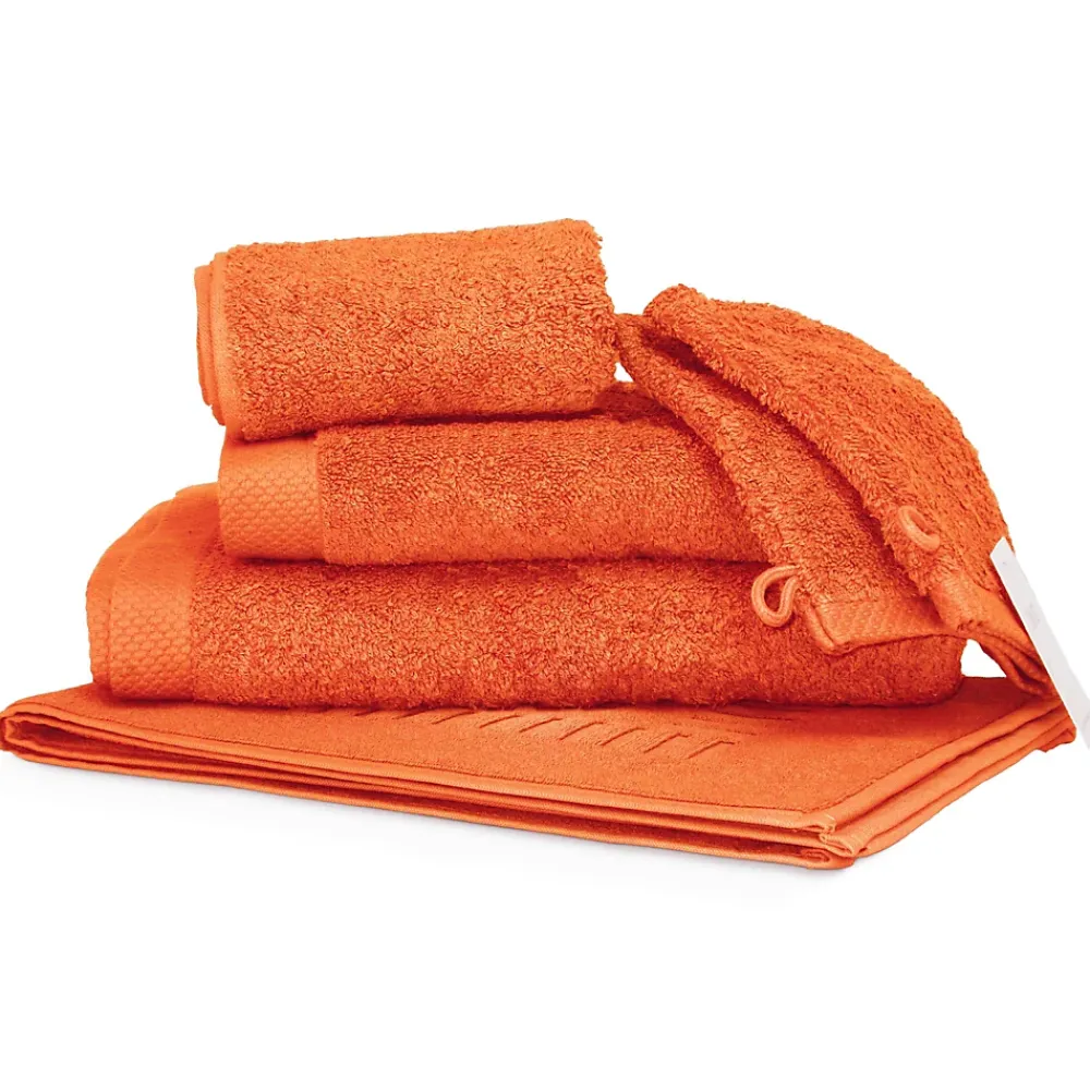 Linnea Parure de bain 6 pièces PURE Orange Butane 550g/m2