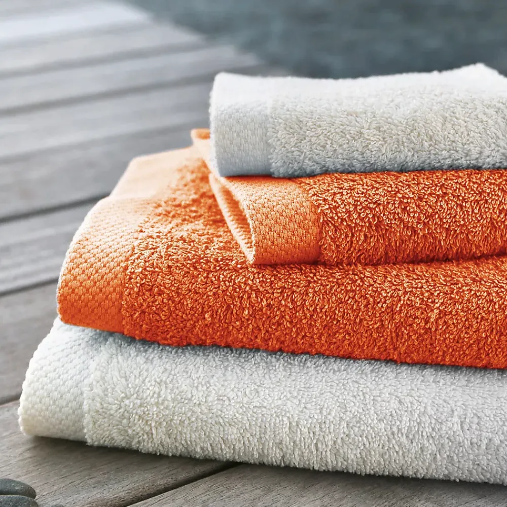 Linnea Parure de bain 6 pièces PURE Orange Butane 550g/m2