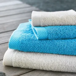 Serviette De Bain|Linnea Parure de bain 6 pièces PURE Bleu Océan 550g/m2