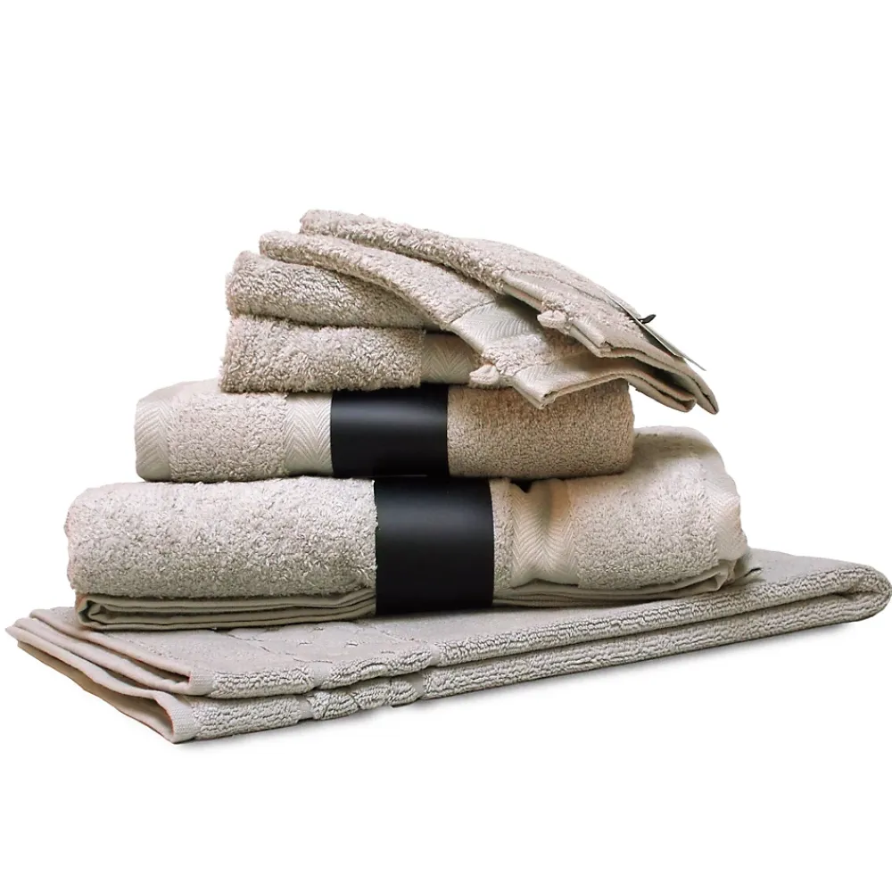Serviette De Bain|Linnea Parure de bain 7 pièces ROYAL CRESENT Gris Craie 650g/m2