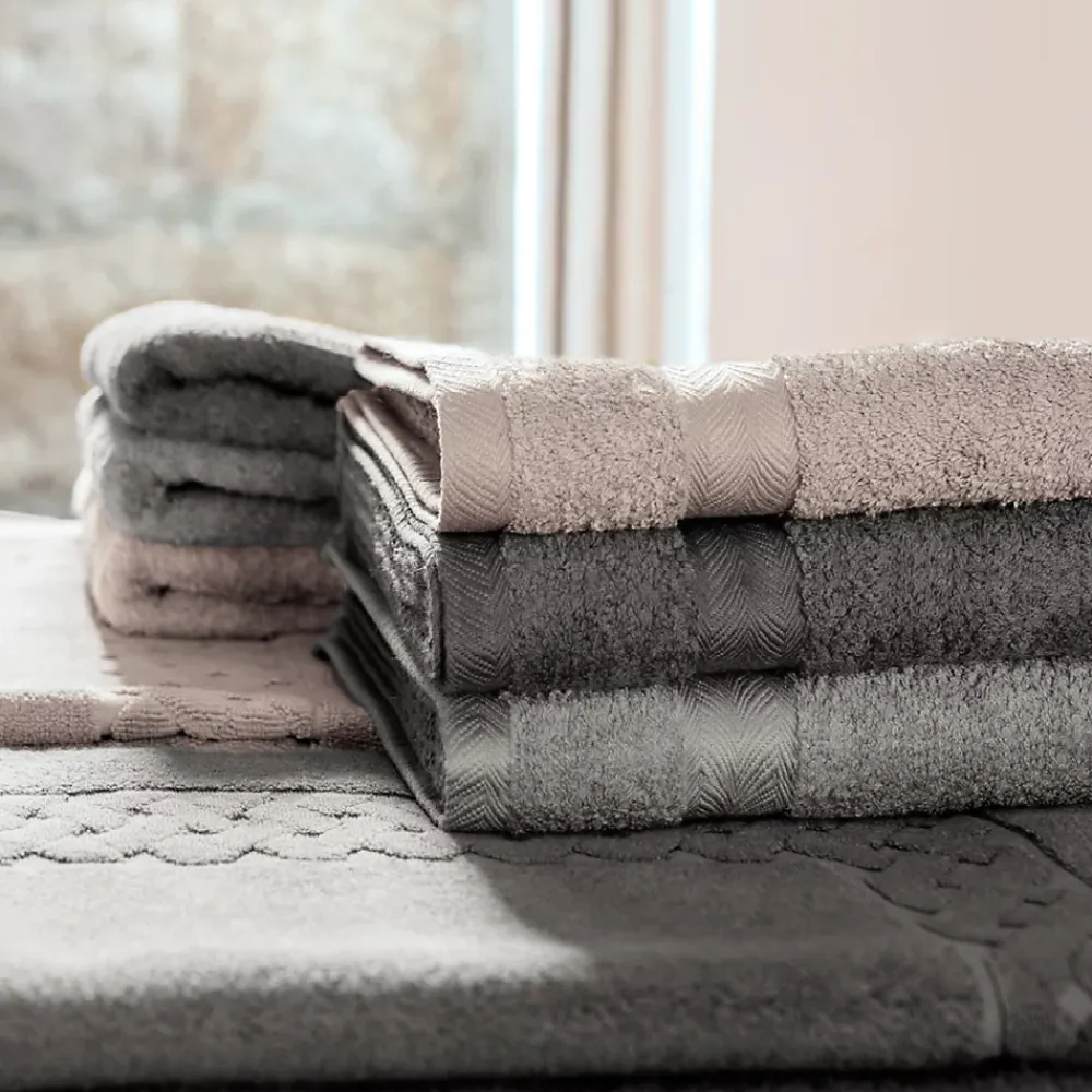 Serviette De Bain|Linnea Parure de bain 7 pièces ROYAL CRESENT Gris Craie 650g/m2