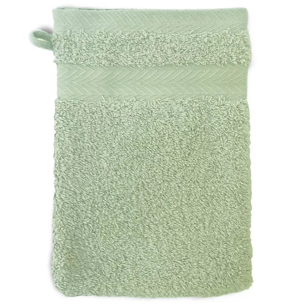Linnea Parure de bain 5 pièces ROYAL CRESENT Vert Céladon 650g/m2