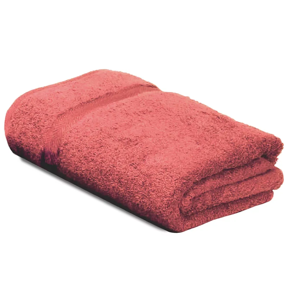 Serviette De Bain|Linnea Parure de bain 7 pièces ROYAL CRESENT Rouge Terre Cuite 650g/m2