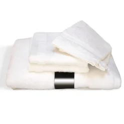Serviette De Bain|Linnea Parure de bain 5 pièces ROYAL CRESENT Blanc 650g/m2