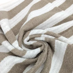 Linnea Parure de bain coton EFFICIENCE STRIPES 7 pièces marron roble