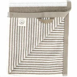 Linnea Parure de bain coton EFFICIENCE STRIPES 7 pièces marron roble