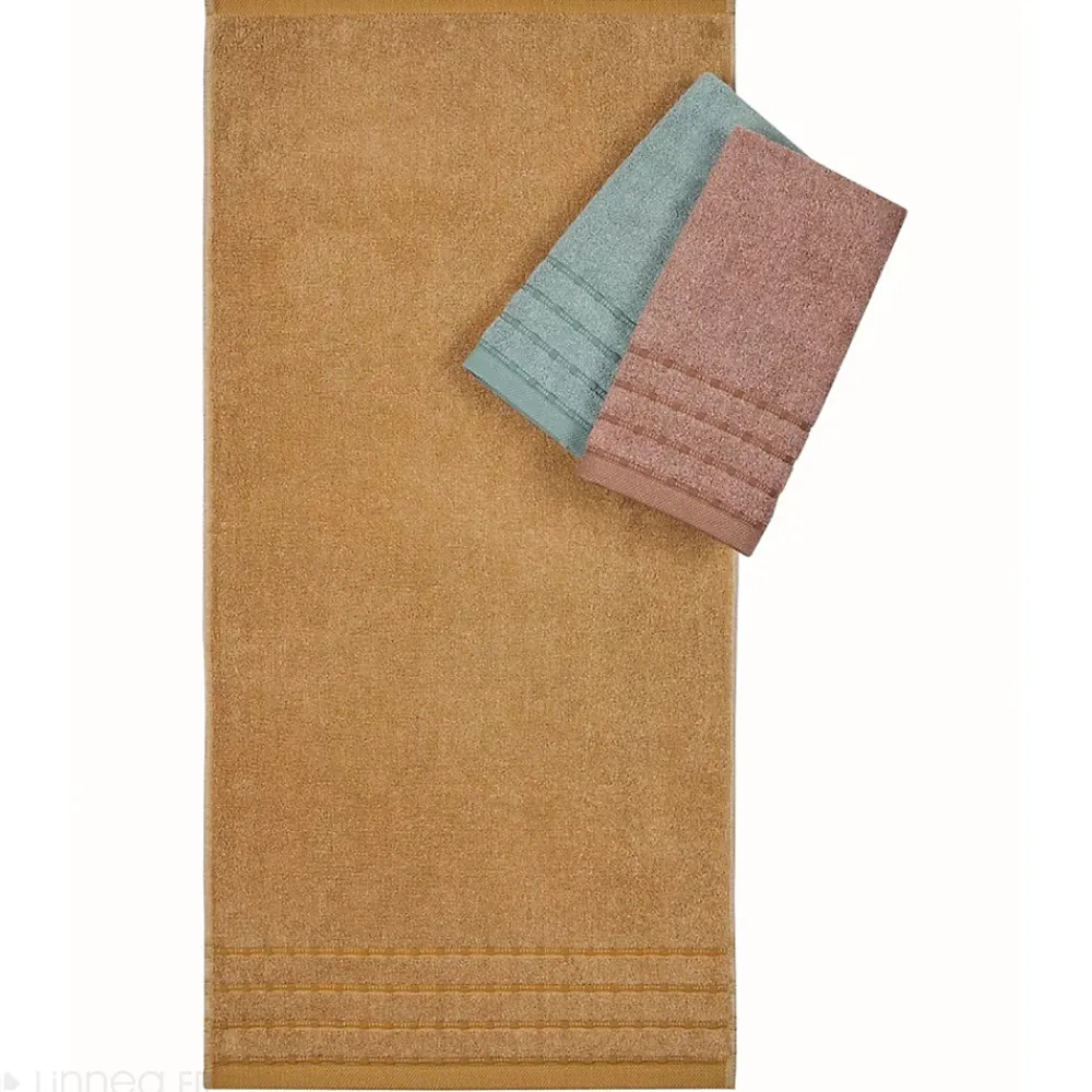 Serviette De Bain|Linnea Parure de bain coton 500g/m² 6 pièces VIVID marron Terre-cuite