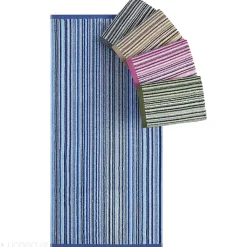 Serviette De Bain|Linnea Parure de bain coton 500g/m2 par 7 PURE STRIPES II Rose