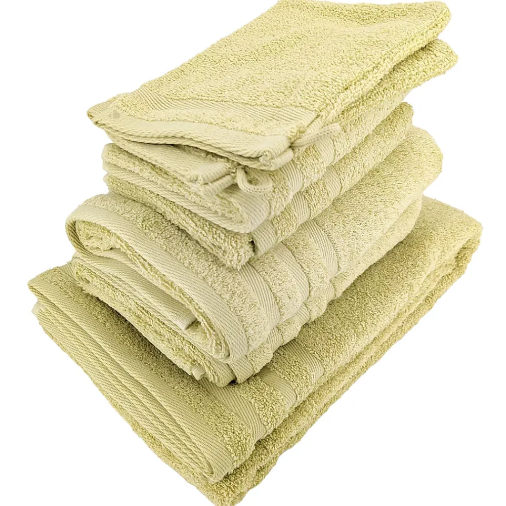 Serviette De Bain|Linnea Parure de bain EFFICIENCE PURE vert Menta 7 pièces