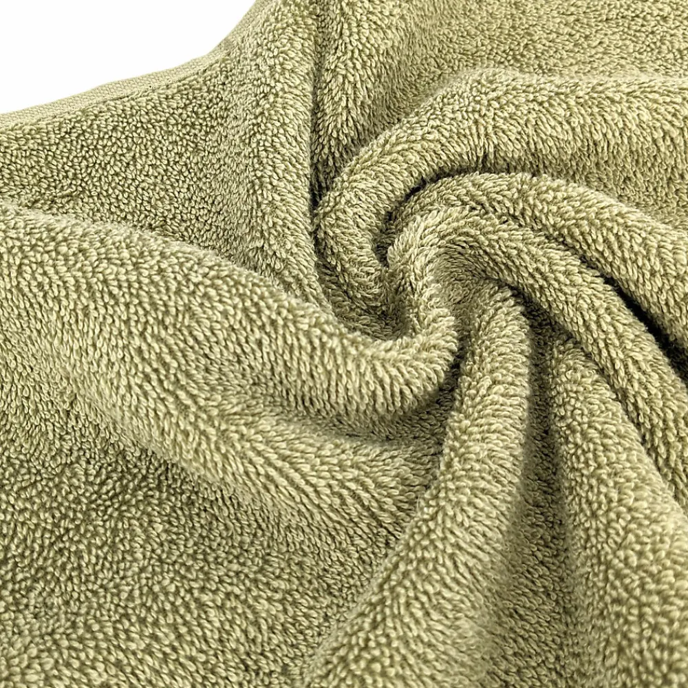 Serviette De Bain|Linnea Parure de bain EFFICIENCE PURE vert Olive 7 pièces