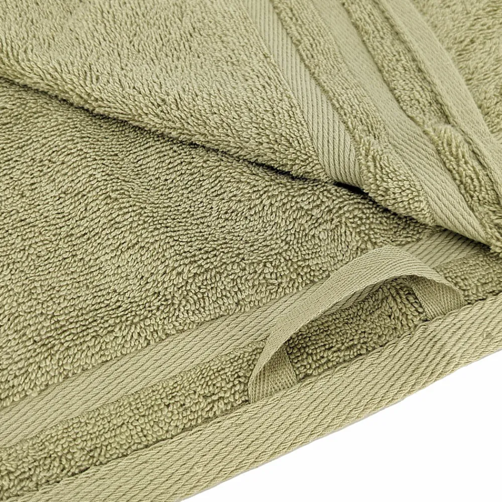 Serviette De Bain|Linnea Parure de bain EFFICIENCE PURE vert Olive 7 pièces