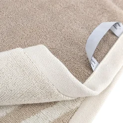 Linnea Parure de bain par 7 ZEBRA SOFT uni bord zèbre beige
