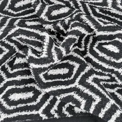 Serviette De Bain|Linnea Parure de bain SYMETRIE coton Alvéoles 7 pièces noir
